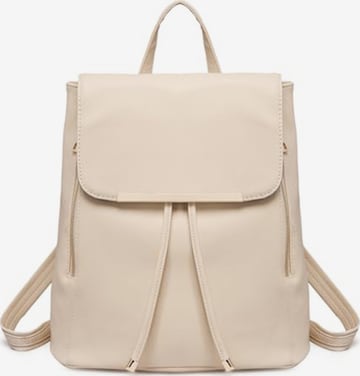 Miss Lulu Backpack in Beige: front