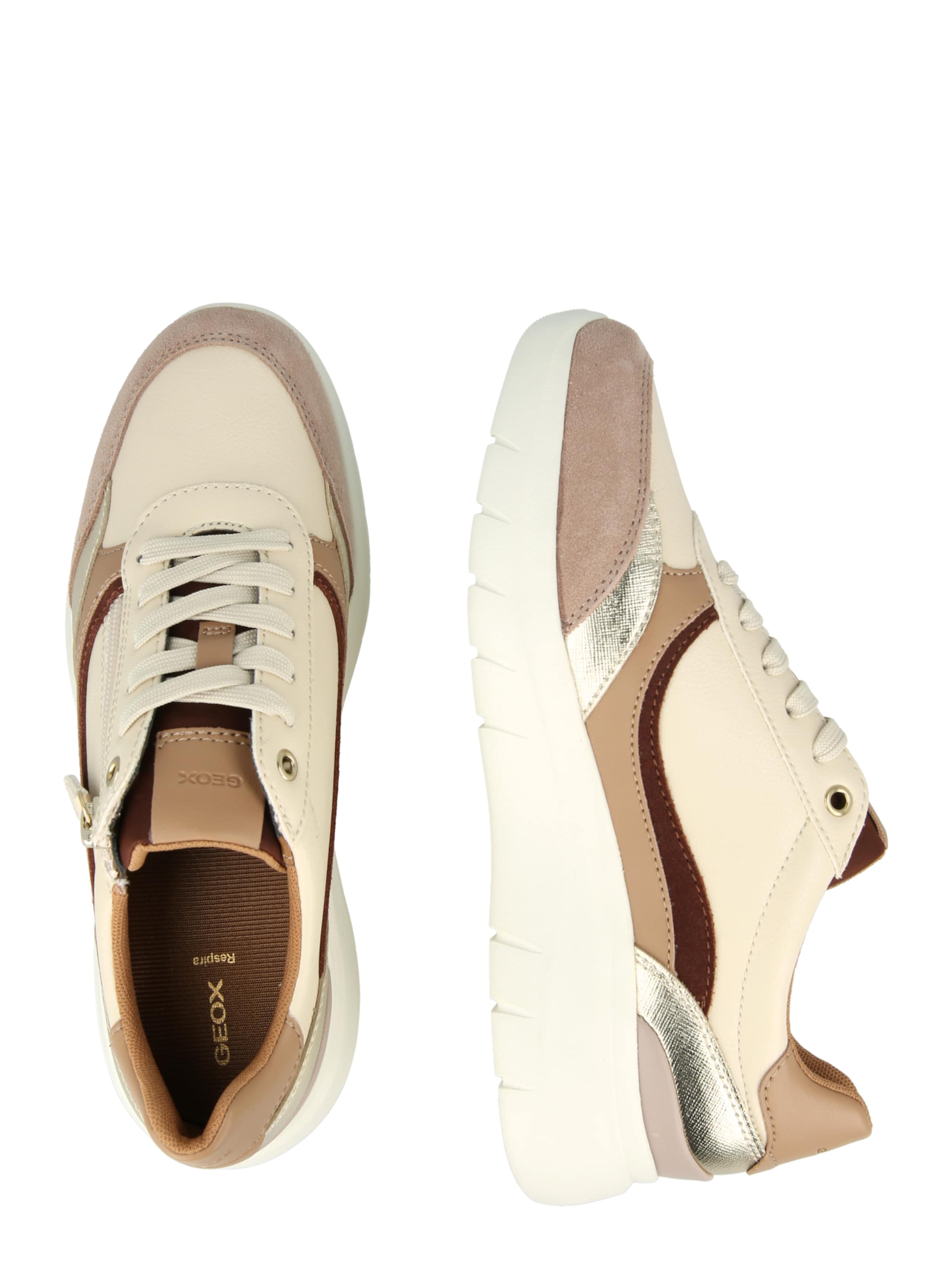 GEOX Trampki niskie 'D PLUMMERY' w kolorze beżowy