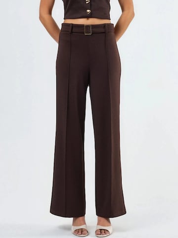 Wide leg Pantaloni di Busem in marrone: frontale