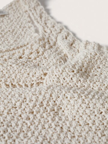 MANGO Knitted Top 'EGIPTO' in Beige