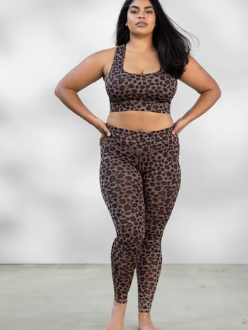 Hey Honey Leggings 'Leo' in Braun: Vorderseite