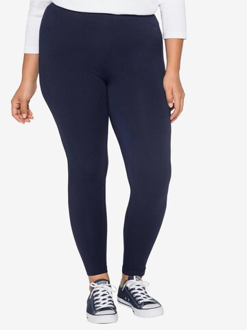 SHEEGO Skinny Leggings in Blauw: voorkant