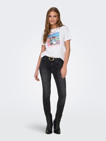 ONLY - Camiseta 'DISNEY' en blanco