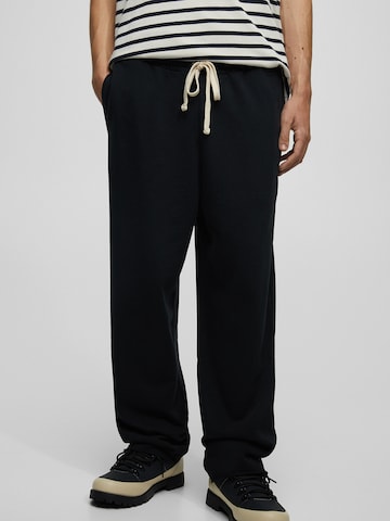 Pull&Bear Loose fit Trousers in Black: front