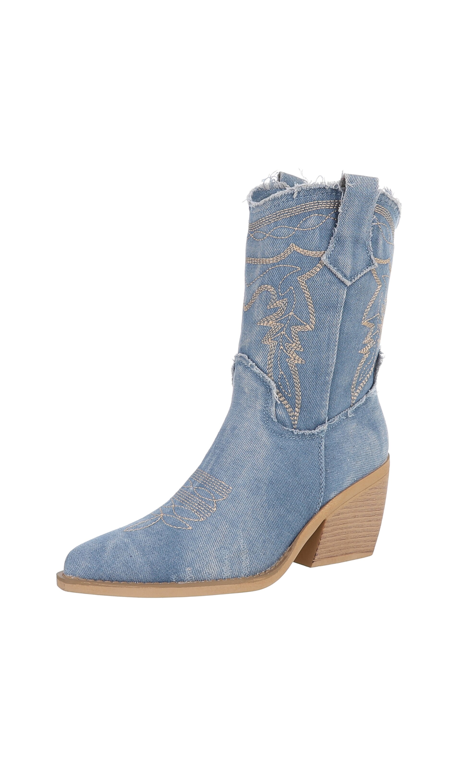 Ital-Design Cowboystiefel in Blau: Vorderseite