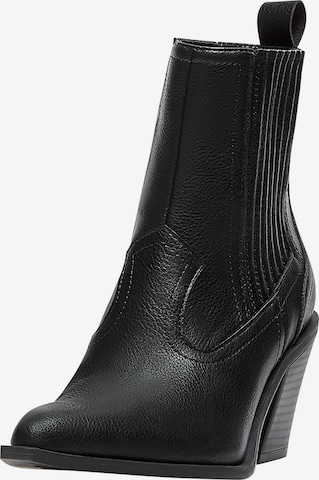 Bottes de cowboy Pull&Bear en noir : devant