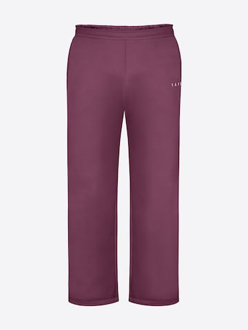 TATES Wide leg Workout Pants in Purple: front