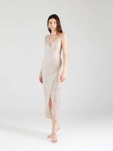 WAL G. - Vestido de noche 'JAYNE' en plata: frente