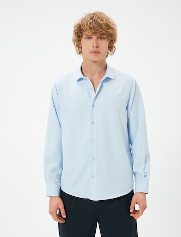 Koton Button Up Shirt in Blue: front