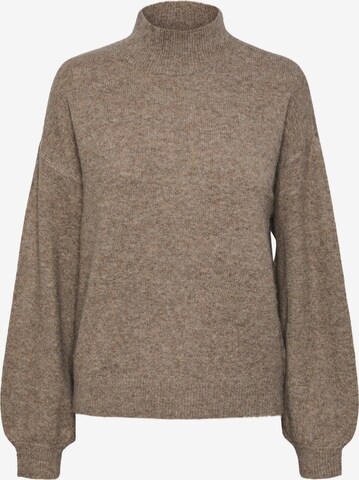 PIECES Sweater 'JANICIA' in Brown: front