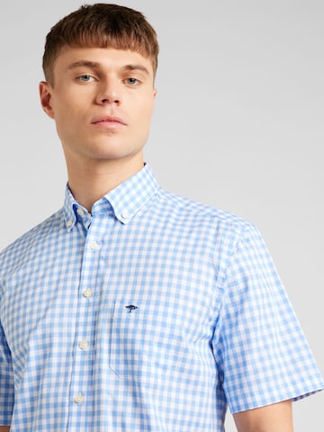FYNCH-HATTON Regular fit Button Up Shirt 'Summer Vichy' in Blue