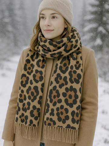 COLLEZIONE ALESSANDRO Scarf 'Leopard' in Brown