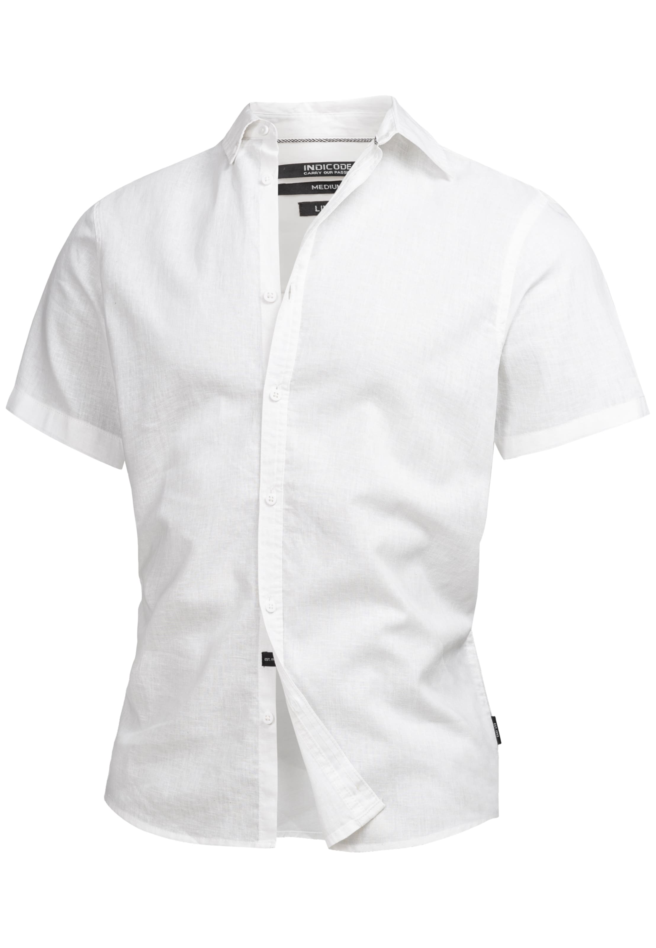 INDICODE JEANS Button Up Shirt ' INBravida ' in White: front