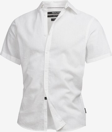 INDICODE JEANS Regular fit Button Up Shirt ' INBravida ' in White: front