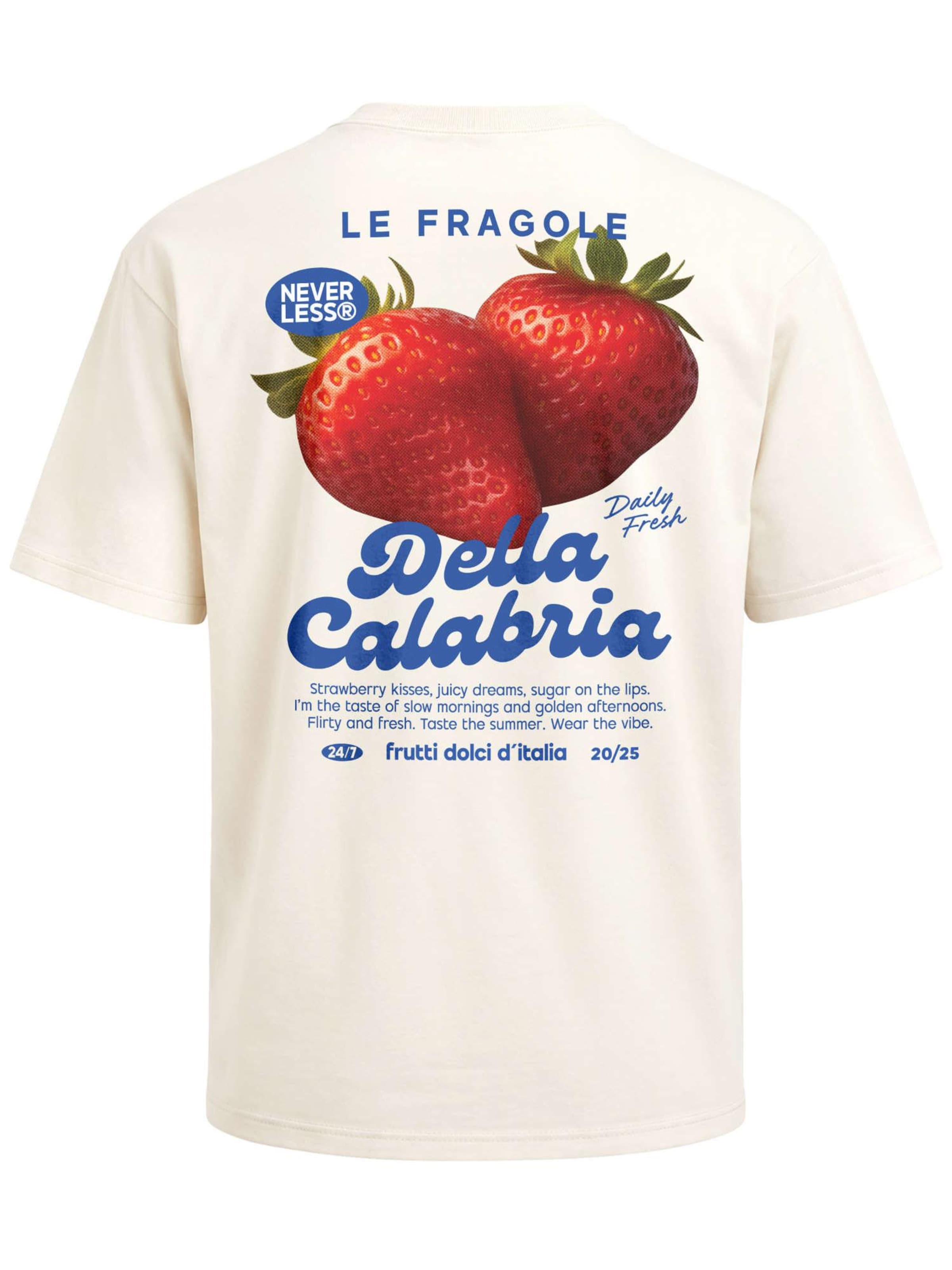 Neverless Shirt 'Strawberry' in Beige: front