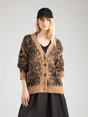 ABOUT YOU Вязаная кофта 'Frederike' в Коричневый: спереди