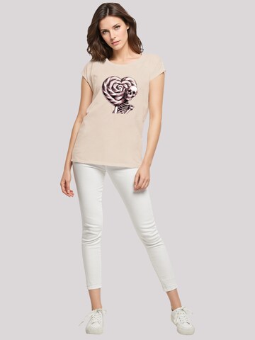 T-shirt 'Süße Süßigkeiten Herzform Liebe' F4NT4STIC en beige