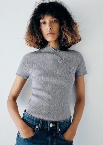 Pull-over 'SHOOU' MANGO en gris : devant