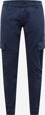 Urban Classics Cargo Pants in Blue: front