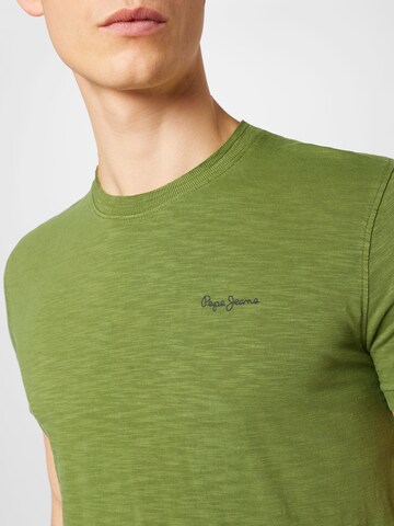 Pepe Jeans Μπλουζάκι 'THANE' σε πράσινο