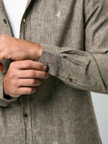 MCS Comfort fit Overhemd ' Dean Shirt ' in Bruin