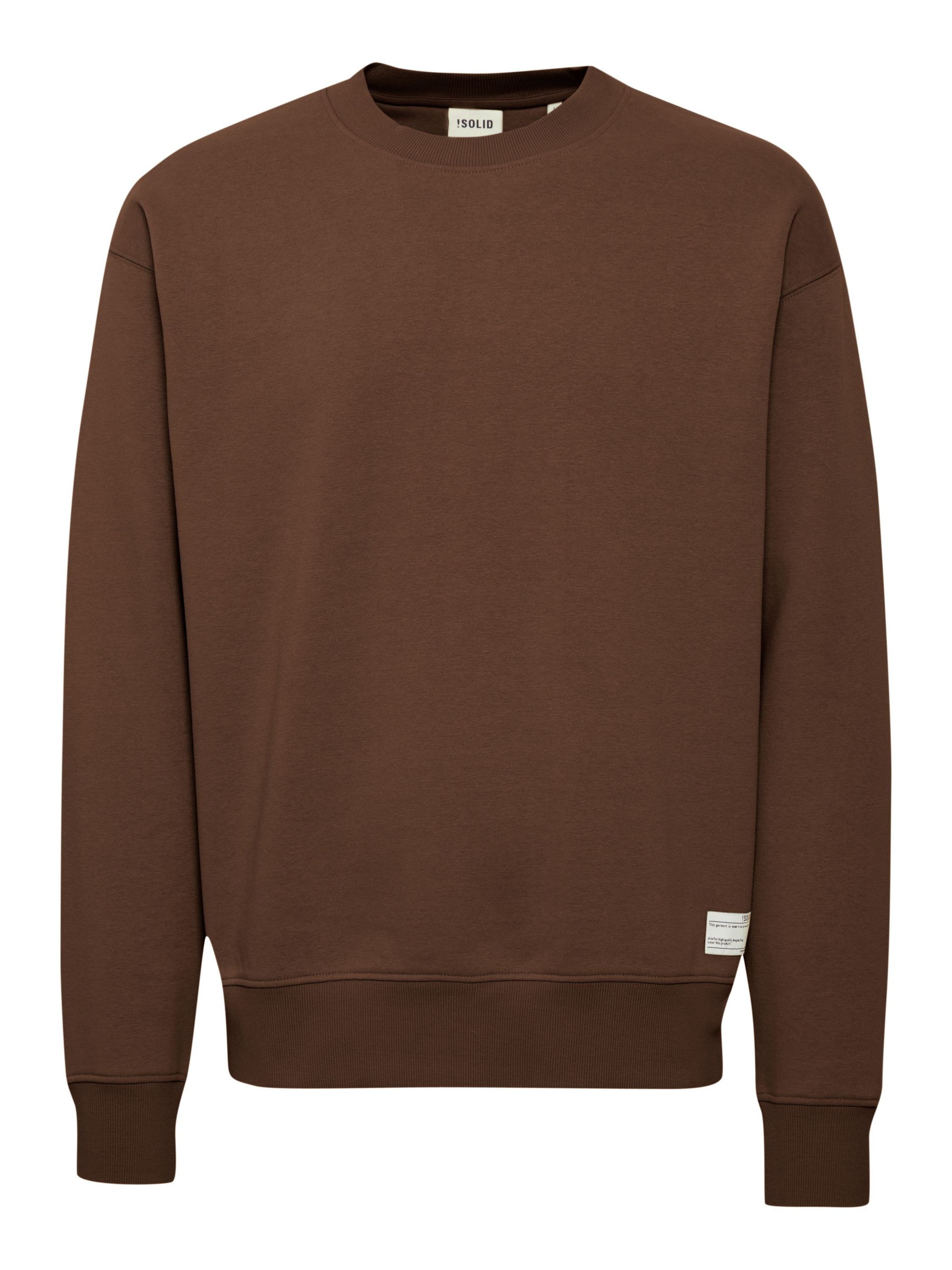!Solid Trui 'Lenz' in Bruin: voorkant