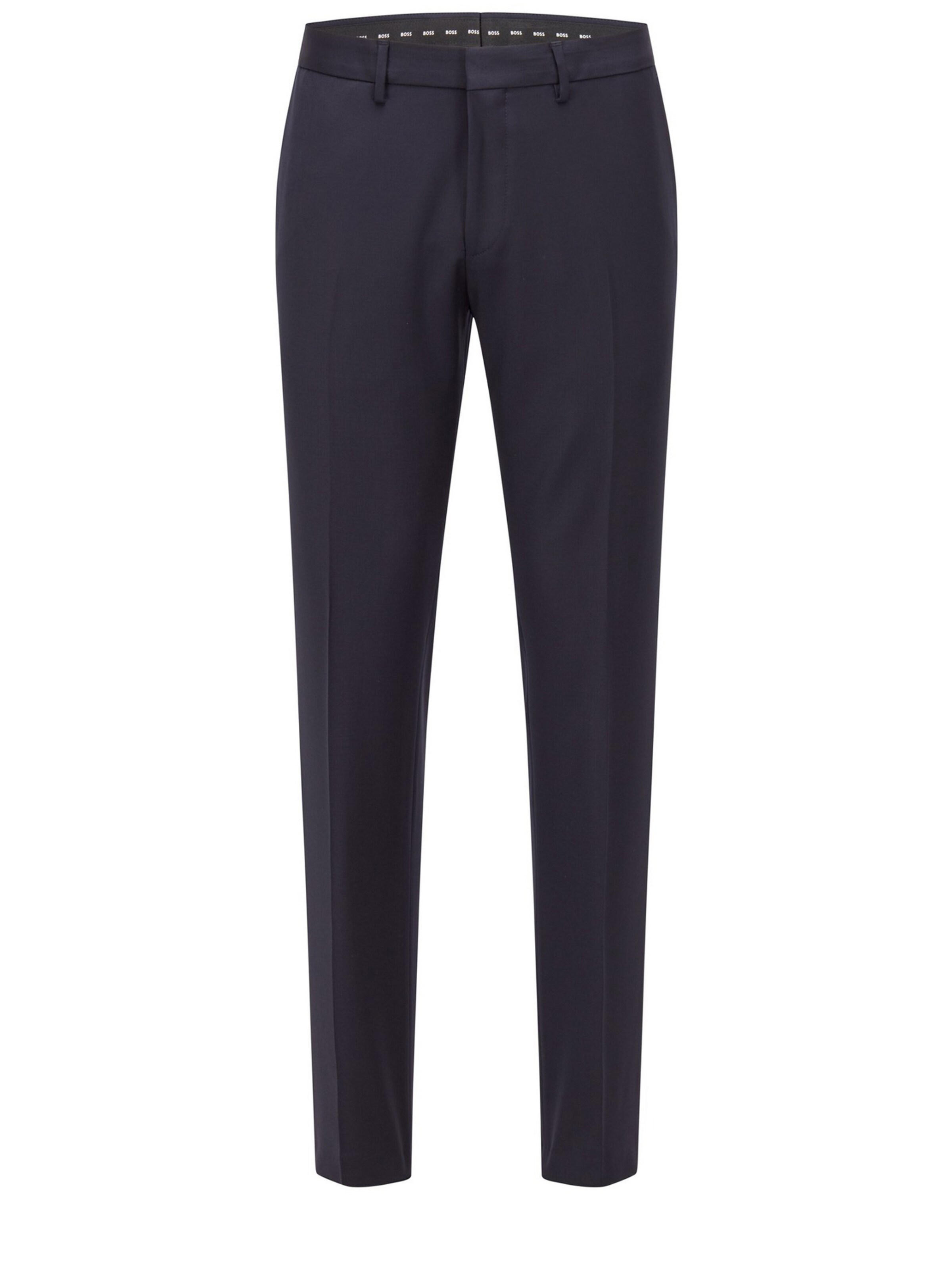 BOSS Regular Pleated Pants 'Wenten' in Blue: front