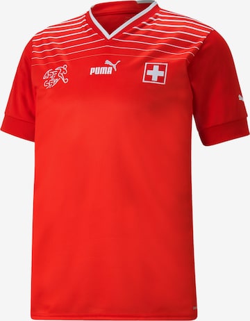 PUMA - Camisola de futebol em vermelho: frente