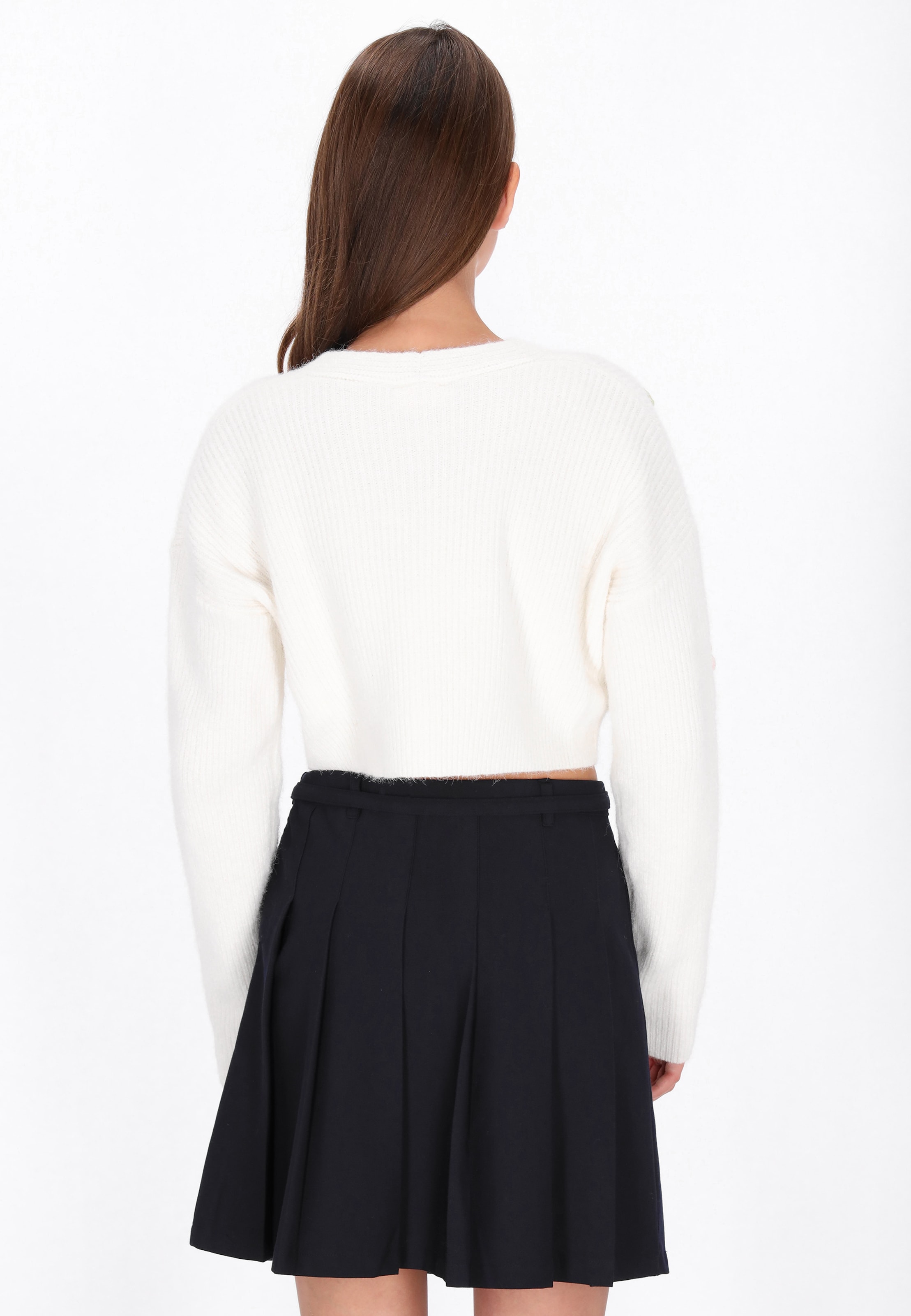 Cardigan swirly en blanc