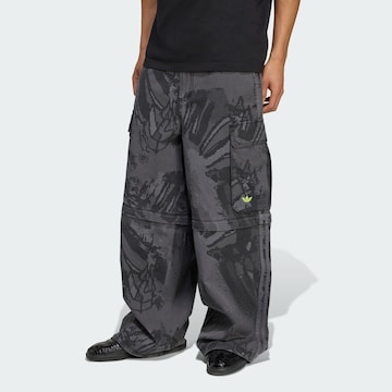ADIDAS ORIGINALS Wide leg Cargo trousers in Grey: front