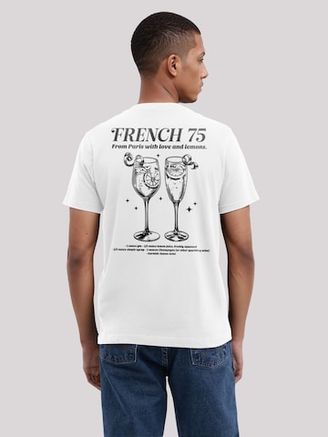 T-Shirt 'French 75 From Paris With Love' F4NT4STIC en blanc