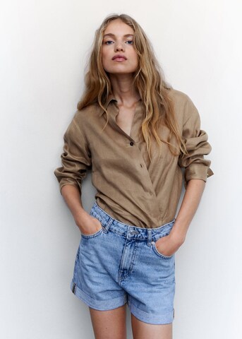 MANGO Bluse 'Ordago' in Braun: Vorderseite