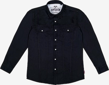 Checker Hemd ' Dynasty Denim ' in Blau: Vorderseite