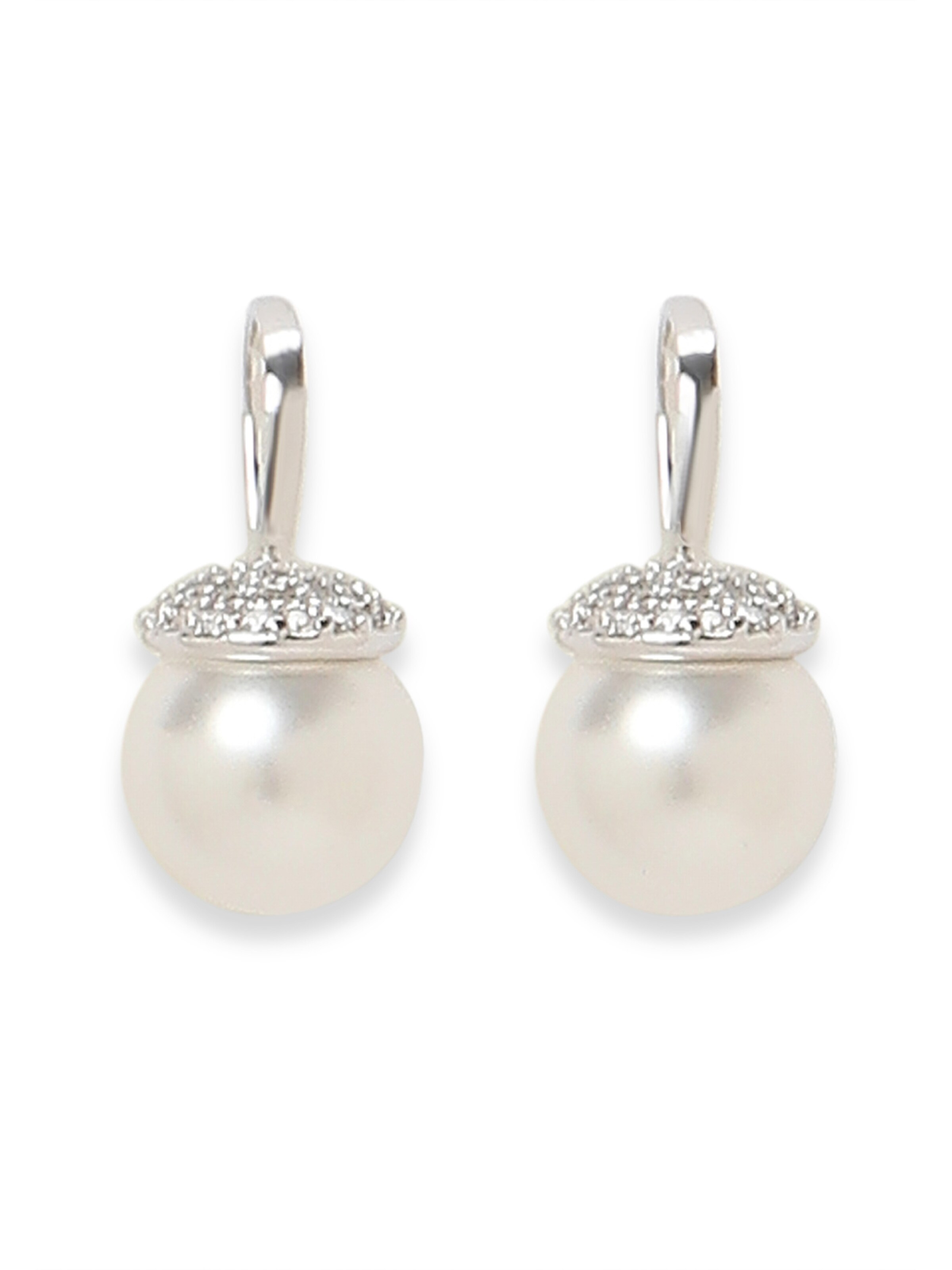 MISH Ohrringe 'Haven' in Weiß: Vorderseite