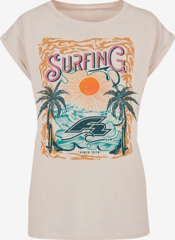 F2 T-Shirt 'F2 Surfers Sunset Sommer Vibes' in Beige: Vorderseite