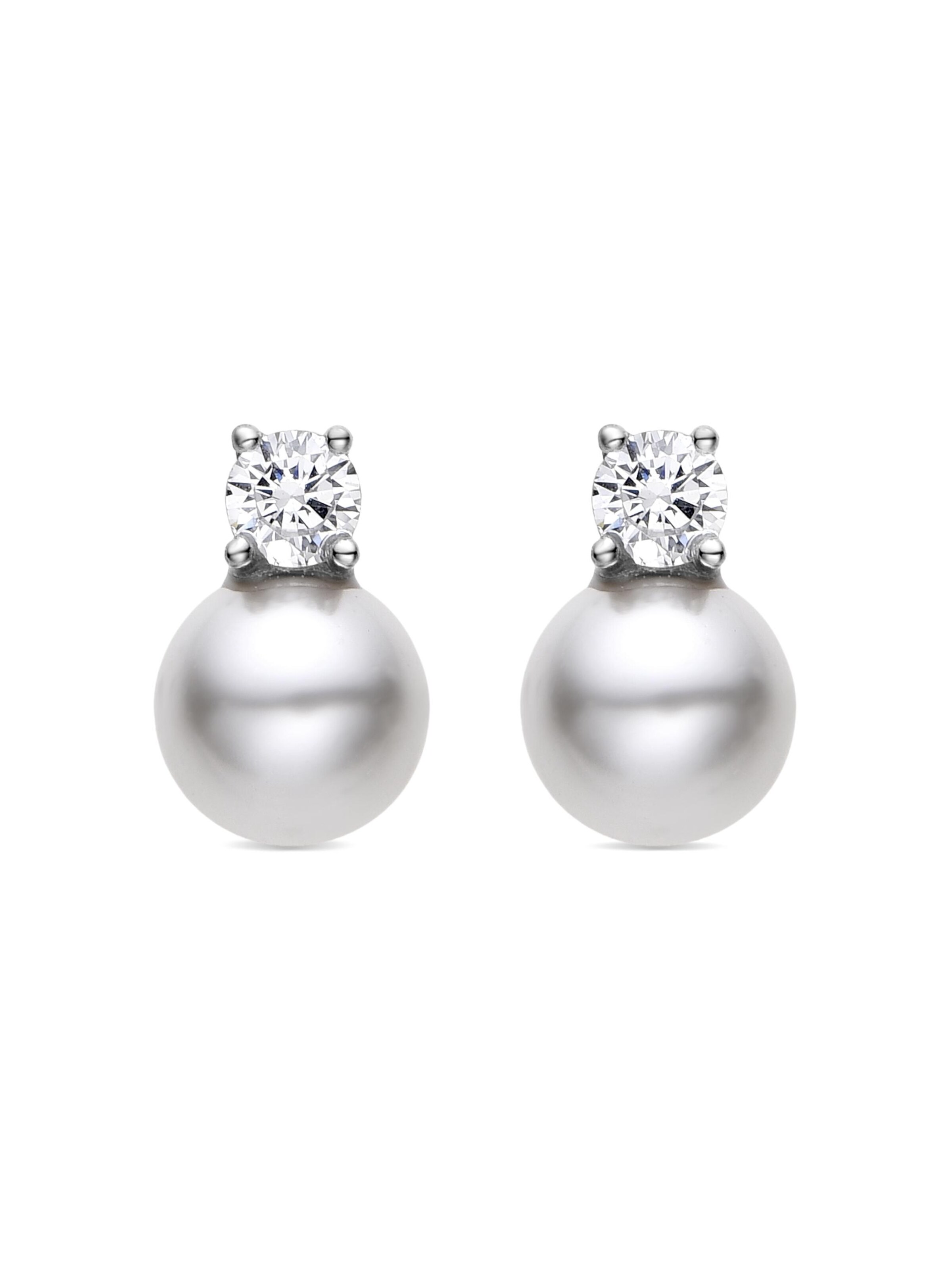 Orecchini 'Sikon' di Luxenter in bianco: frontale