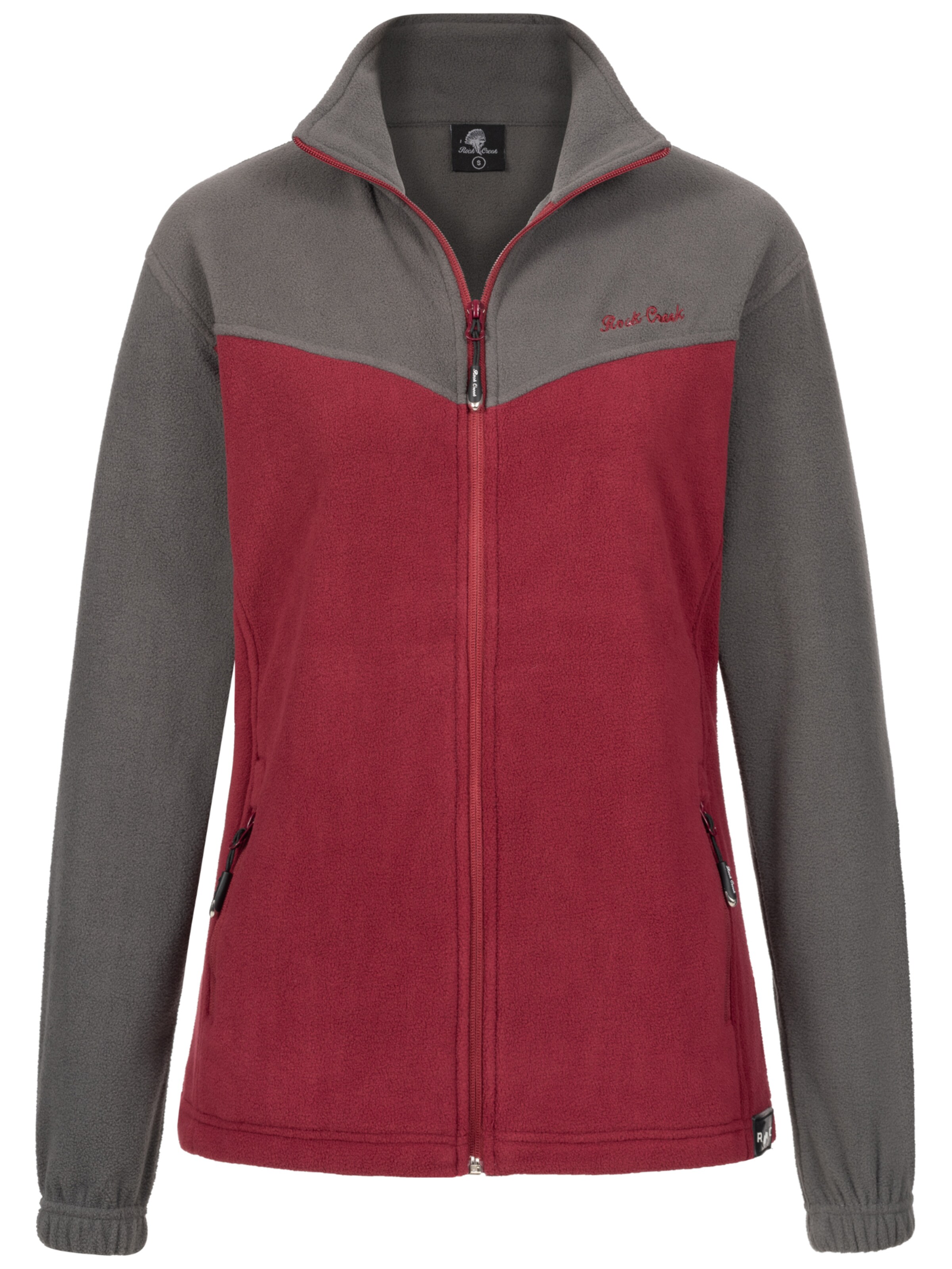 Rock Creek Fleecejacke in Rot: Vorderseite