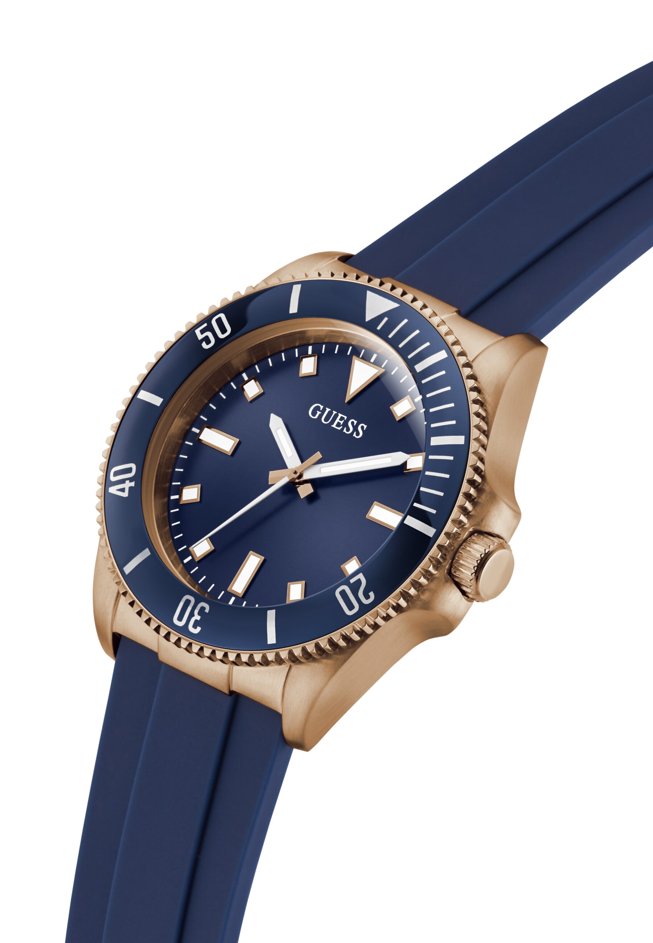 Montre à affichage analogique 'CLIFF' GUESS en bleu