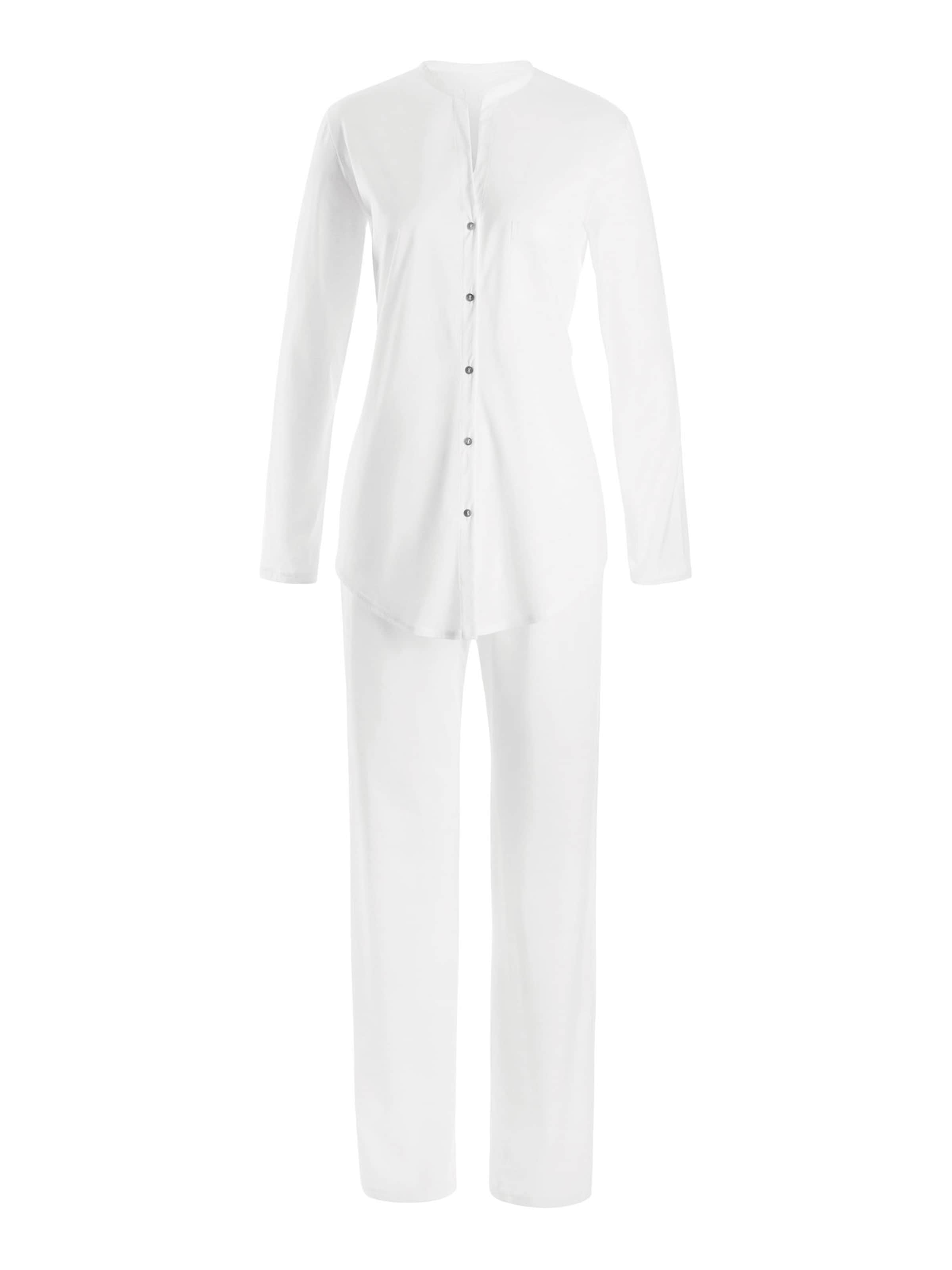 Pyjama ' Cotton Deluxe ' Hanro en blanc : devant