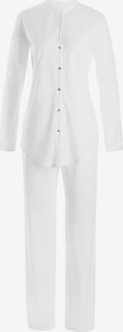 Hanro Pajama ' Cotton Deluxe ' in White: front