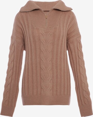 Pull-over aleva en beige : devant