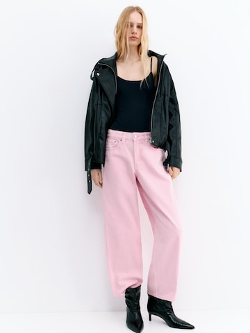 Pull&Bear Barrel Jeans in Pink