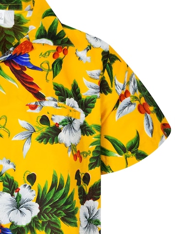 King Kameha Shirt 'Cherryparrot' in Gelb