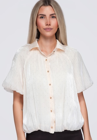 Ombre Blouse in Beige: voorkant