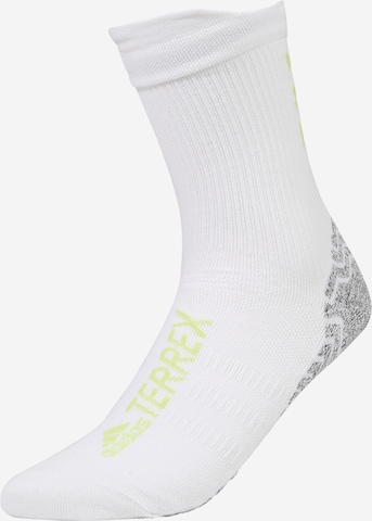 adidas Terrex Athletic Socks in White: front