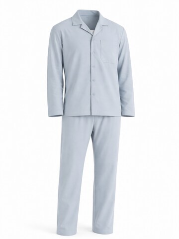 PANTONECLO Pyjama lang 'Pantoneclo Men’s Nightwear Set'‌ in Grau: Vorderseite