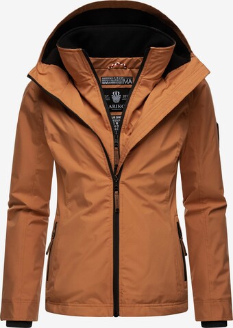 MARIKOO Performance Jacket 'Erdbeere' in Brown: front