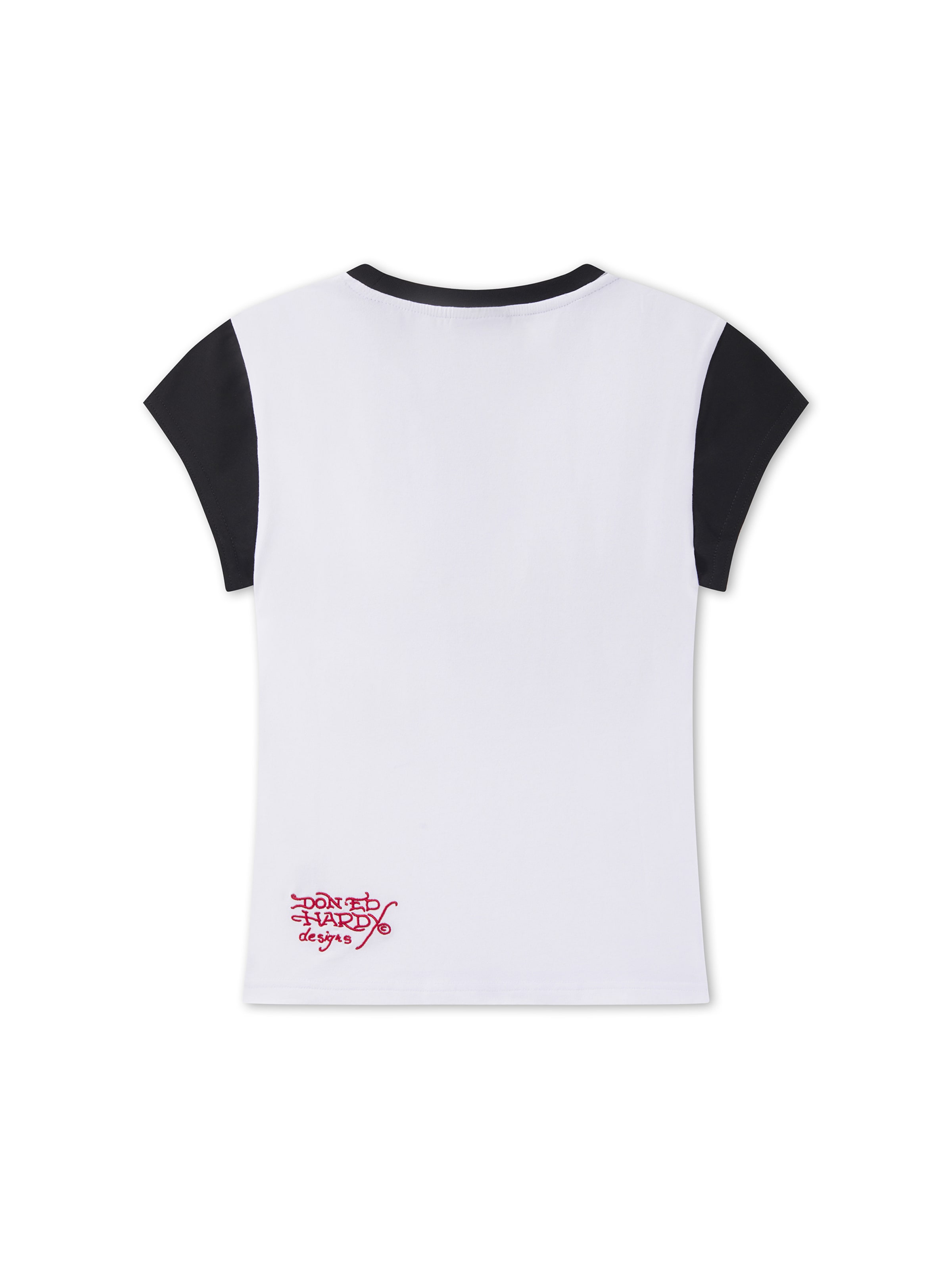 Ed Hardy - Camiseta 'Broken Hearts' en blanco