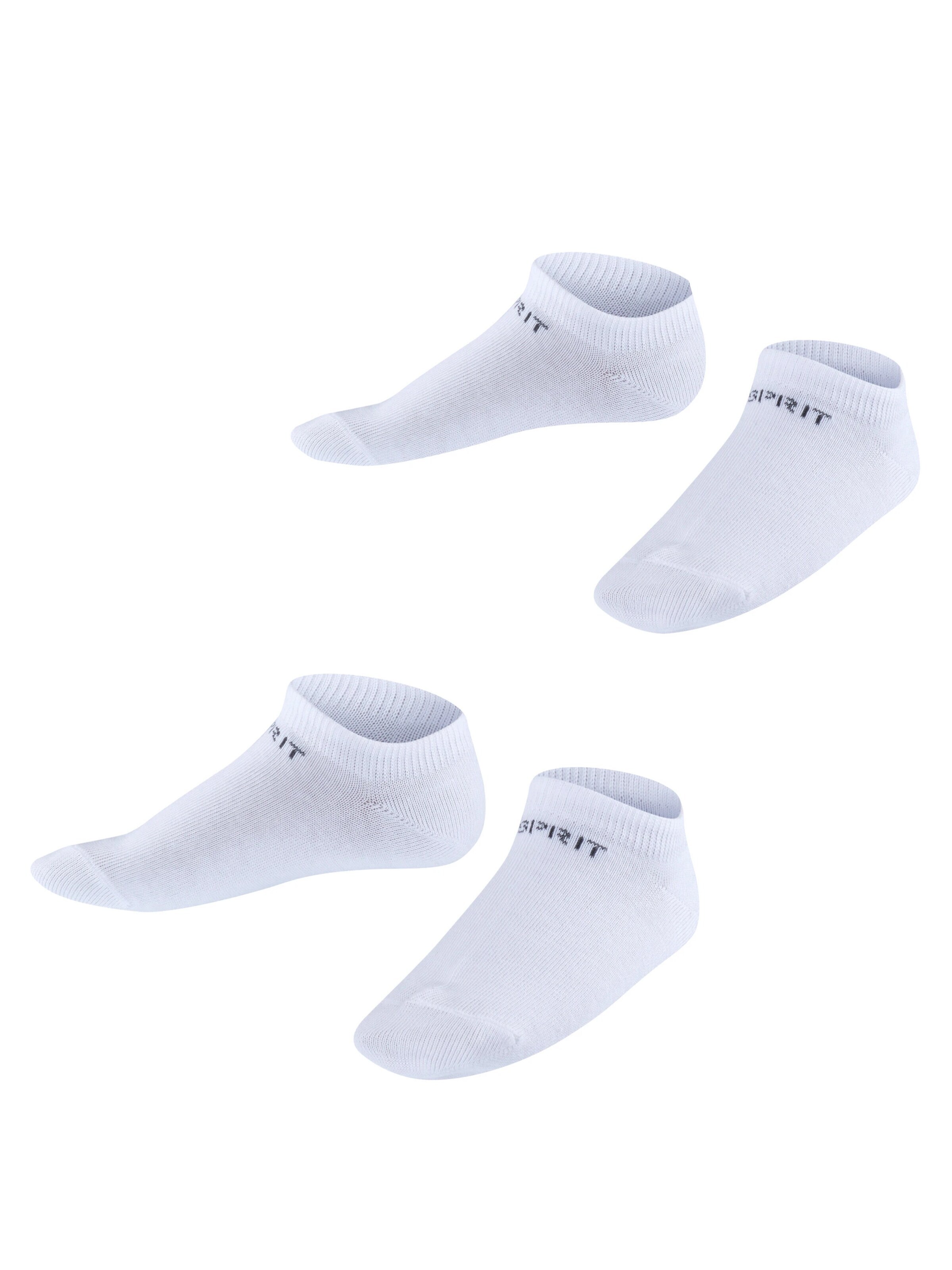 ESPRIT Socken 'Foot Logo 2-Pack'‌‌ in Weiß: Vorderseite
