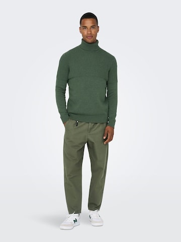 Pull-over Only & Sons en vert